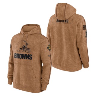 2023 Salute To Service Veterans Browns Brown Club Hoodie