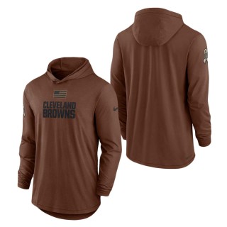 2023 Salute To Service Veterans Browns Brown Lightweight Hoodie T-Shirt