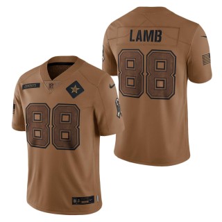 2023 Salute To Service Veterans CeeDee Lamb Cowboys Brown Jersey