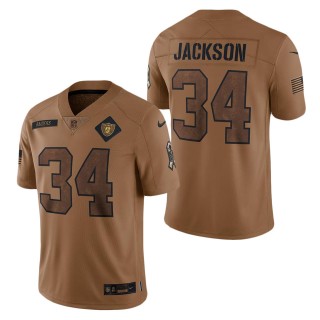 2023 Salute To Service Veterans Bo Jackson Raiders Brown Jersey