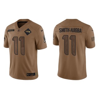 2023 Salute To Service Veterans Jaxon Smith-Njigba Seahawks Brown Jersey