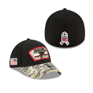 2021 Salute To Service Falcons Black Camo 39THIRTY Flex Hat