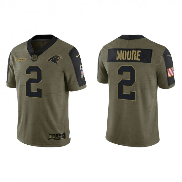 Men's D.J. Moore Carolina Panthers Olive 2021 Salute To Service Limited Jersey