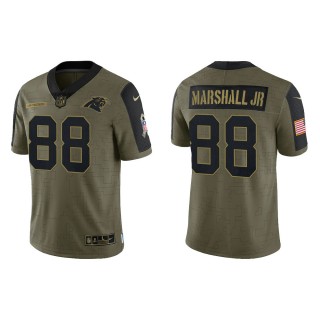 Men's Terrace Marshall Jr. Carolina Panthers Olive 2021 Salute To Service Limited Jersey