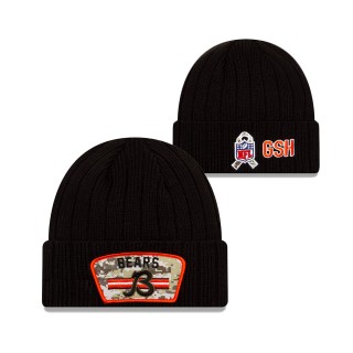 2021 Salute To Service Bears Black B Cuffed Knit Hat