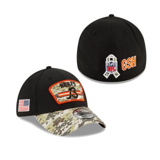 2021 Salute To Service Bears Black Camo B 39THIRTY Flex Hat