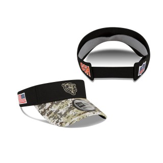 2021 Salute To Service Bears Black Camo Visor