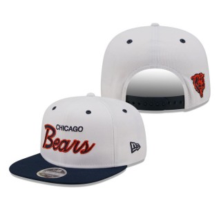 Chicago Bears White Navy Sparky Original 9FIFTY Snapback Hat