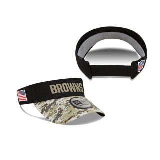 2021 Salute To Service Browns Black Camo Visor