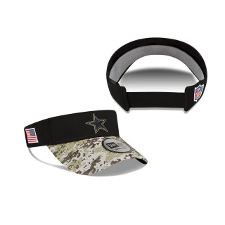 2021 Salute To Service Cowboys Black Camo Visor