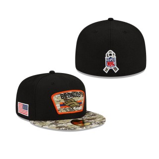 2021 Salute To Service Broncos Black Camo 59FIFTY Fitted Hat