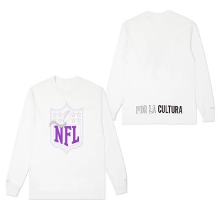 Dunbrooke White NFL Por La Cultura '21 Collection Long Sleeve T-Shirt