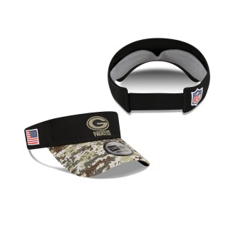 2021 Salute To Service Packers Black Camo Visor