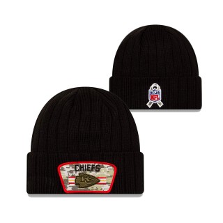 2021 Salute To Service Chiefs Black Cuffed Knit Hat