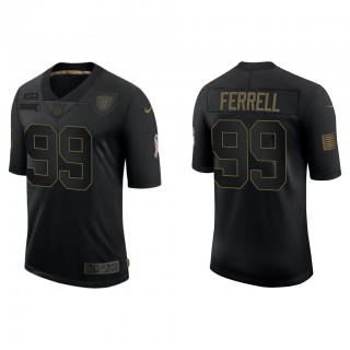 Men's Las Vegas Raiders Clelin Ferrell Black Salute To Service Limited Jersey