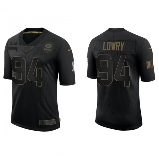 Men's Green Bay Packers Dean Lowry Black Salute To Service Limited Jersey