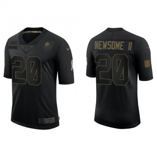 Men's Cleveland Browns Greg Newsome II Black Salute To Service Limited Jersey