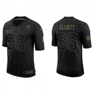 Men's Cleveland Browns Jordan Elliott Black Salute To Service Limited Jersey