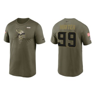 Men's Minnesota Vikings Danielle Hunter Nike Olive 2021 Salute To Service Legend Performance T-Shirt