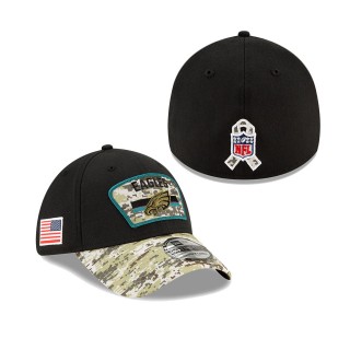 2021 Salute To Service Eagles Black Camo 39THIRTY Flex Hat