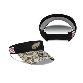 2021 Salute To Service Eagles Black Camo Visor