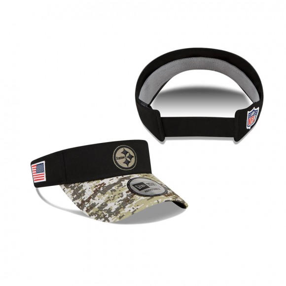 2021 Salute To Service Steelers Black Camo Visor