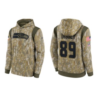 Men's Will Dissly Seattle Seahawks Camo 2021 Salute To Service Therma Hoodie