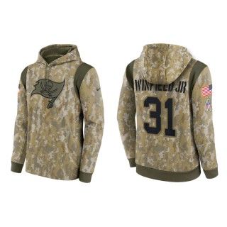 Men's Antoine Winfield Jr. Tampa Bay Buccaneers Camo 2021 Salute To Service Therma Hoodie