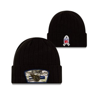 2021 Salute To Service Titans Black Cuffed Knit Hat