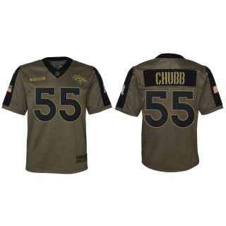 Youth Denver Broncos Bradley Chubb Nike Olive 2021 Salute To Service Game Jersey