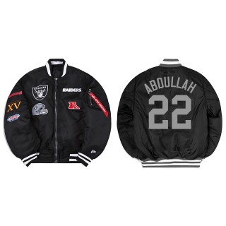 Ameer Abdullah Alpha Industries X Las Vegas Raiders MA-1 Bomber Black Jacket