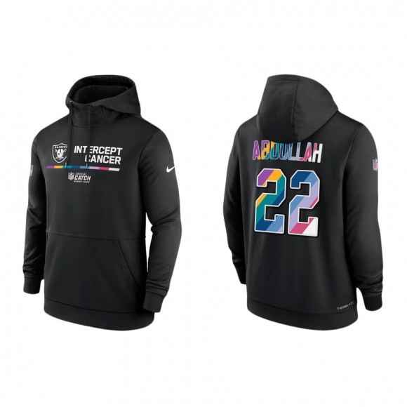 Ameer Abdullah Las Vegas Raiders Black 2022 NFL Crucial Catch Therma Performance Pullover Hoodie