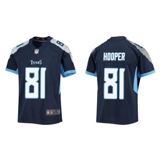 Austin Hooper Youth Tennessee Titans Navy Game Jersey