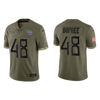 Bud Dupree Tennessee Titans Olive 2022 Salute To Service Limited Jersey