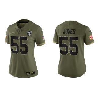 Chandler Jones Women's Las Vegas Raiders Olive 2022 Salute To Service Limited Jersey