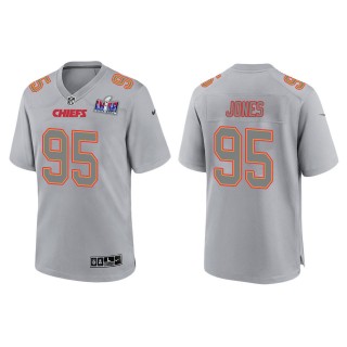 Chiefs Chris Jones Gray Super Bowl LVIII Atmosphere Fashion Game Jersey