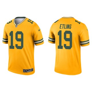 Men's Green Bay Packers Danny Etling Gold Inverted Legend Jersey