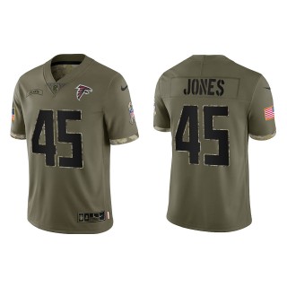 Deion Jones Atlanta Falcons Olive 2022 Salute To Service Limited Jersey