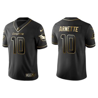 Men's Dolphins Damon Arnette Black Golden Edition Jersey