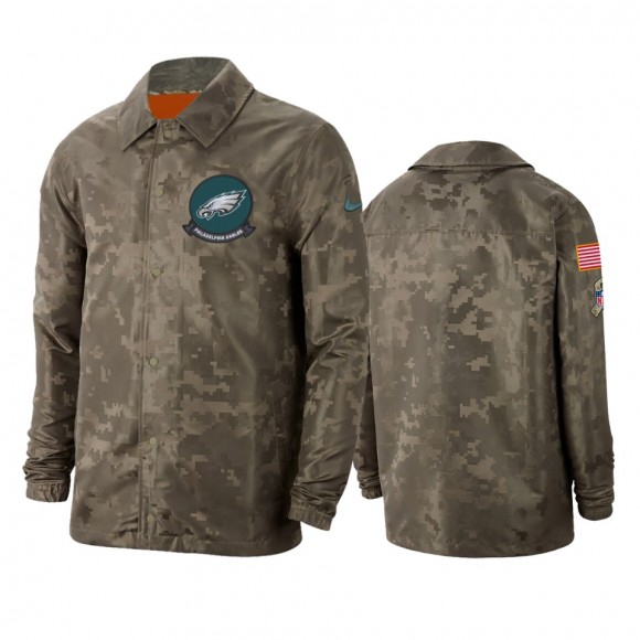 Philadelphia Eagles Camo Salute to Service Sideline Full-Zip Lightweight Jacket