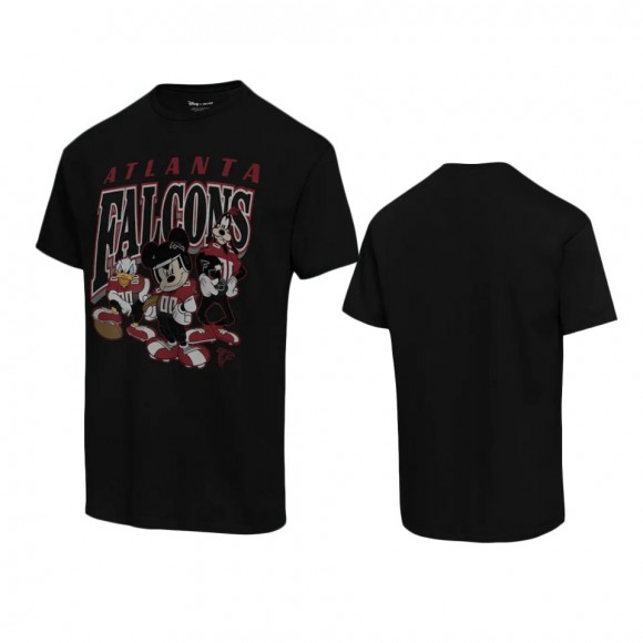 Atlanta Falcons Black Disney Mickey Huddle T-Shirt