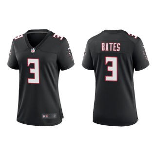 Women Jessie Bates III Falcons Black Throwback Game Jersey