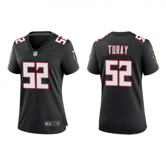 Women Kemoko Turay Falcons Black Throwback Game Jersey