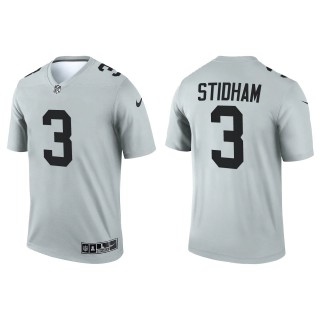 Men's Las Vegas Raiders Jarrett Stidham Silver Inverted Legend Jersey