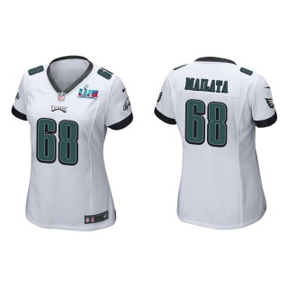 Jordan Mailata Women's Philadelphia Eagles Super Bowl LVII White Game Jersey