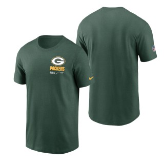 Men's Green Bay Packers Green Infograph Lockup Performance T-Shirt