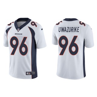 Men's Broncos Eyioma Uwazurike White Vapor Limited Jersey