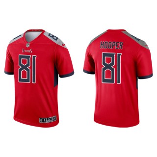 Men's Titans Austin Hooper Red Inverted Legend Jersey