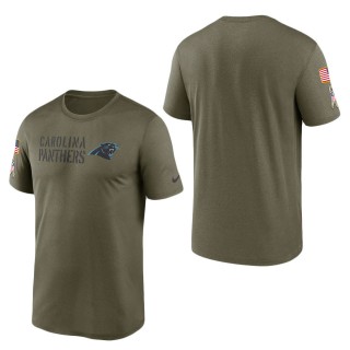 Men's Carolina Panthers Olive 2022 Salute to Service Legend Team T-Shirt