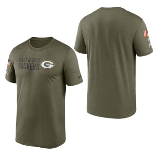 Men's Green Bay Packers Olive 2022 Salute to Service Legend Team T-Shirt